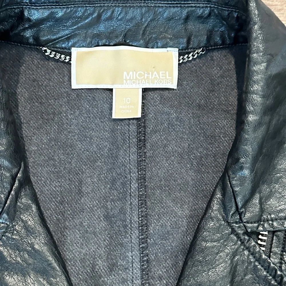 NWOT Michael Kors Black Moto Jacket Size 10